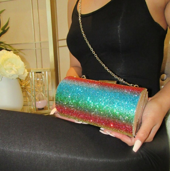 Rainbow Clutch Blinged Out